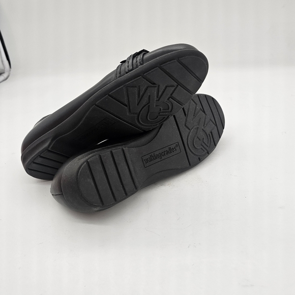 NIB Walking Cradle Flynn Black Leather Slip On Ballet Flats Shoes Size 5 - Picture 9 of 13